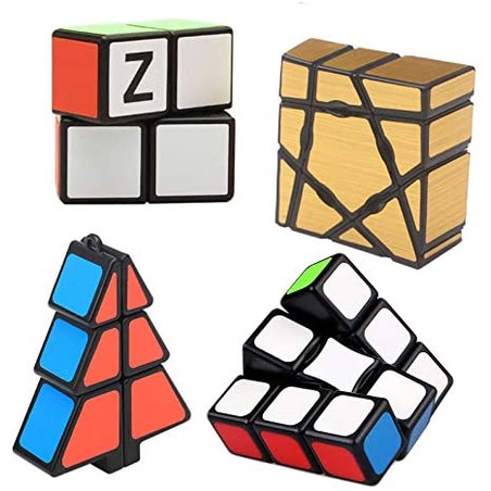 Smooth 2x2 Mirror Magic Cube ShengShou Sticker Cube 2x2x2 Magic Cube Wings of wind Golden