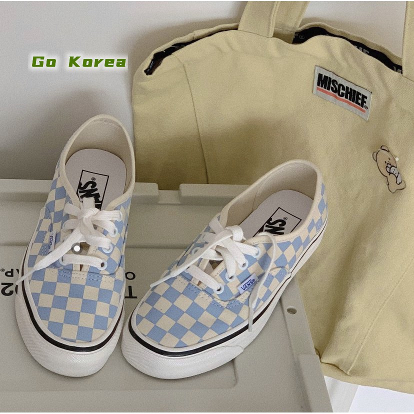vans authentic cream blue