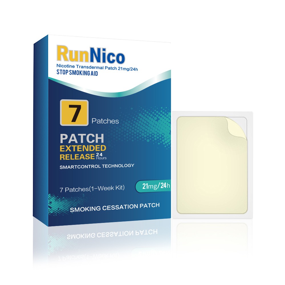 RunNico Quit Smoke Patches 21mg, Stop Smoking Aid, Smoking Cessation Patches