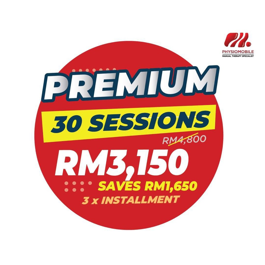 Physiotherapy treatment ( 30 sessions ) sakit belakang, sakit leher, sakit bahu, sakit lutut, sakit tangan, stroke