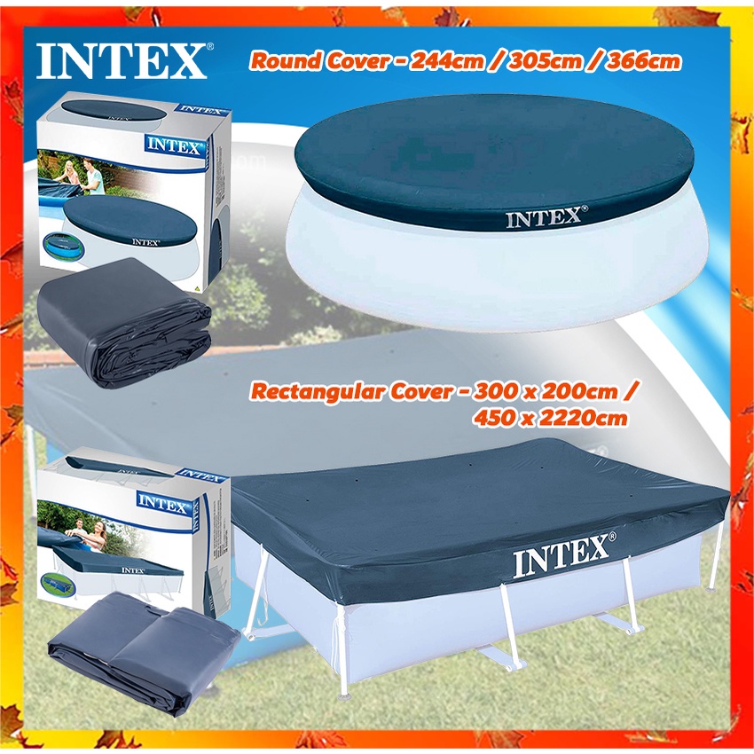 Intex Original Round / Rectangular Frame Pool Cover With Rope Tie