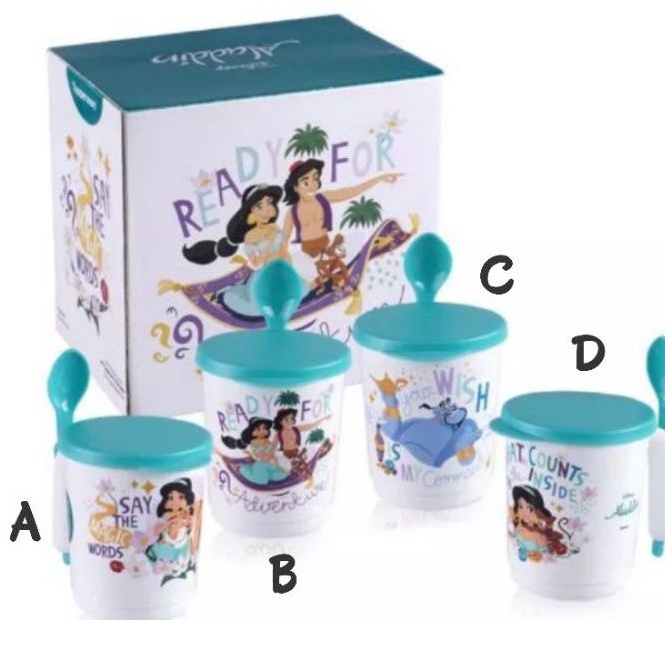 Tupperware Mug Mugs With Lid Mug Gelas Dengan Penutup Dan Sudu Alladin ...