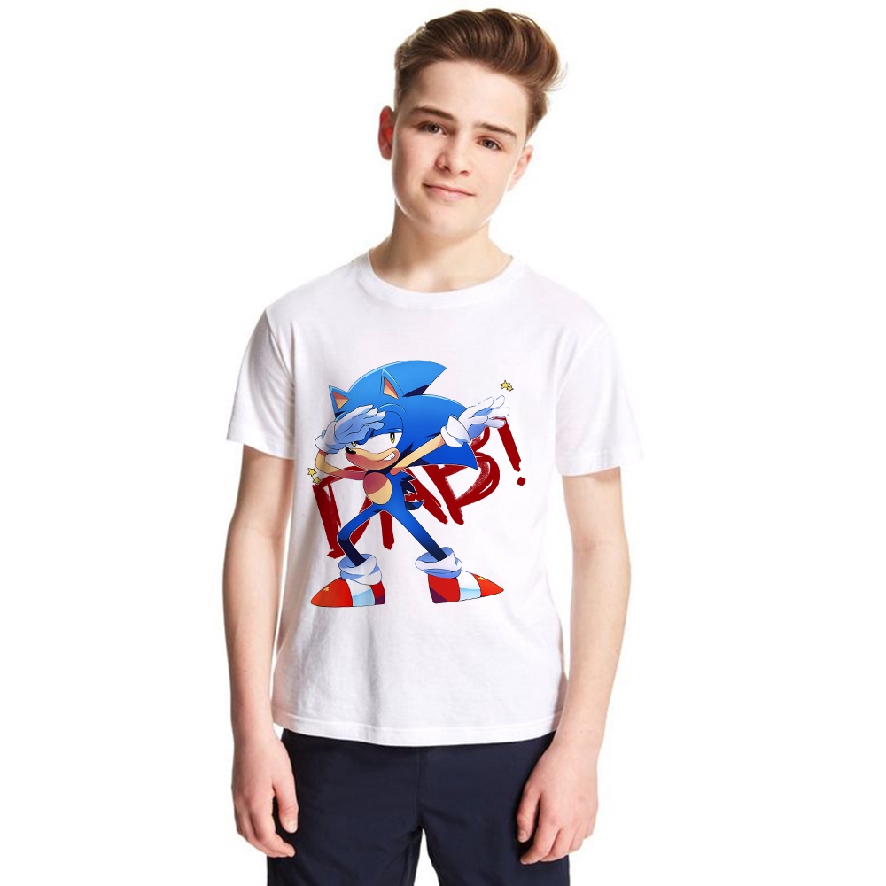 Sonic The Hedgehog Dabbing T Shirt For Kids Boys Girls Casual Tshirt Unisex Tee Shopee Malaysia - roblox electric t shirt classic guys unisex tee