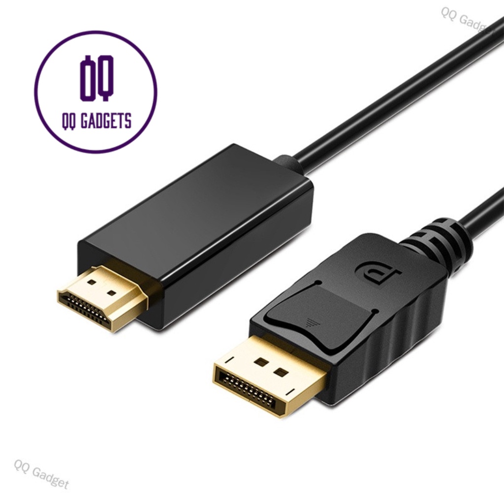 [QQ Gadget]1.8m DP to HDMI Cable Male to Male DisplayPort to HDMI Conversion Video Audio Adapter Cable for PC HDTV Proje