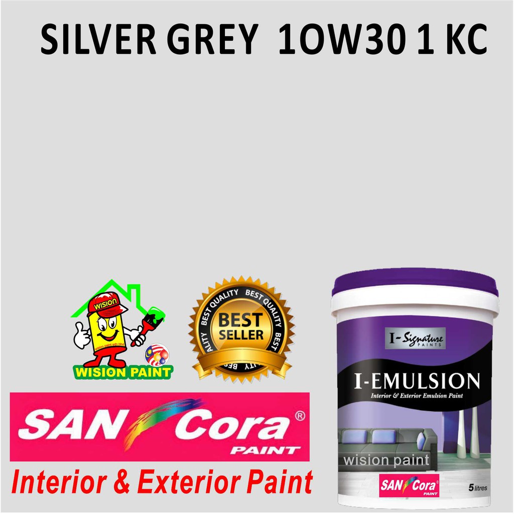 Silver Grey 1ow30 1 Kc 5l Sancora I Emulsion Paint For Interior And Exterior Wall Paint San Cora Emulsion