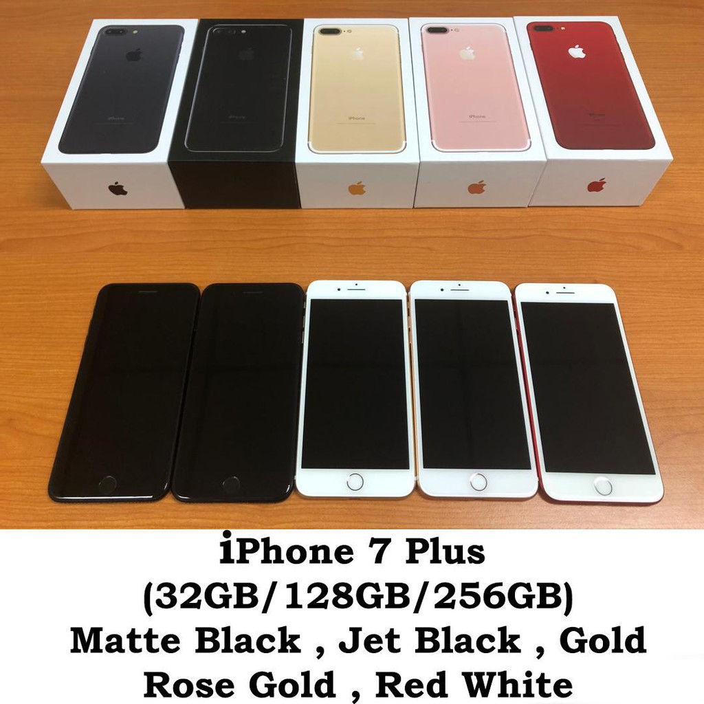 Apple Iphone 7 Plus 128gb Full Set Original Refurbished Set