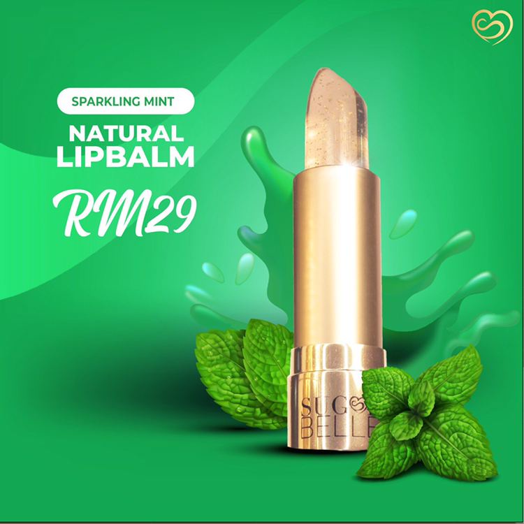 Natural Lip Balm Glossy (Gold Flakes) Sugarbelle Cosmetics Shopee