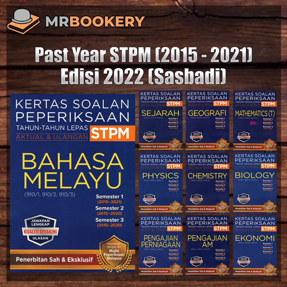 [MrBookery] Past Year STPM  Kertas Soalan Peperiksaan TahunTahun