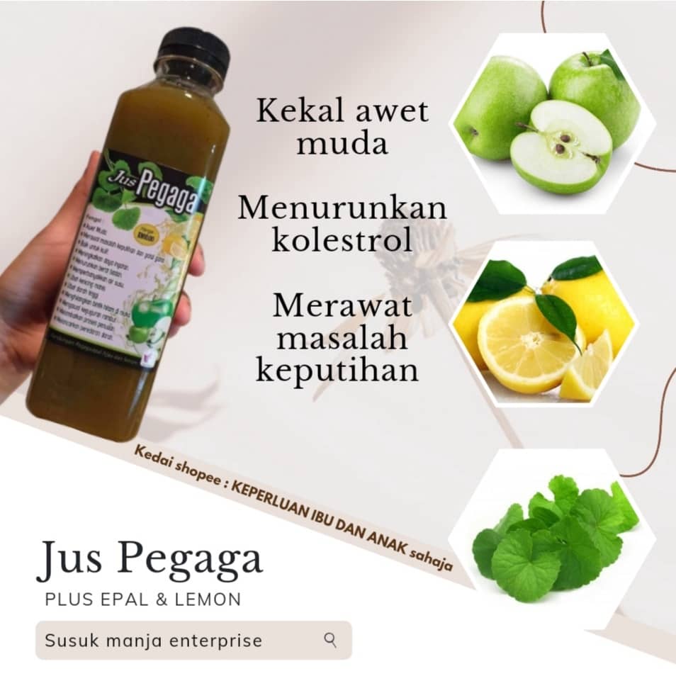 Jus Pegaga Epal Hijau Lemon Susuk Manja Shopee Malaysia