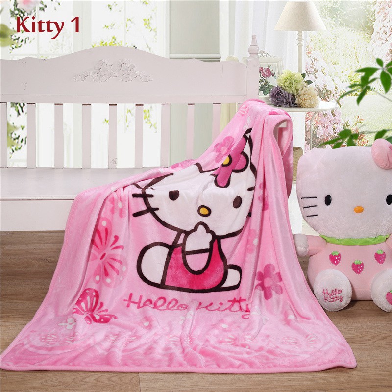 Hello Kitty Blankets Flannel For Kids Baby Bedding Sheet Winter Soft