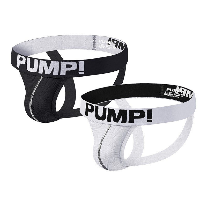 [Ready Stock] PUMP 2PCS Sexy Men Underwear Men Thongs Mesh sexy