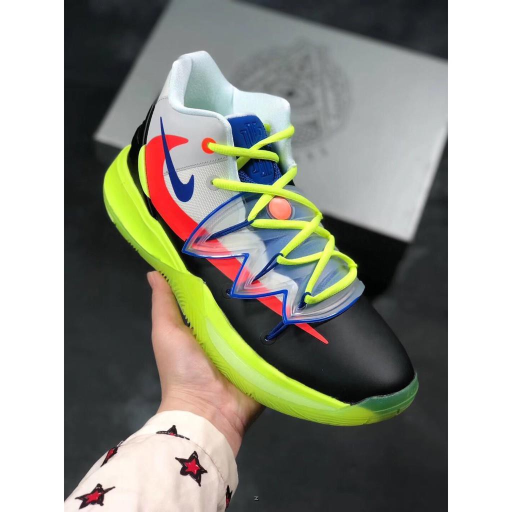 Nike Kyrie 5 Black History Month Mens Shoes White Metallic Red