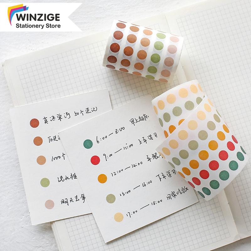 Buy Winzige Marker Round Stickers Morandi Macaron Color Washi 