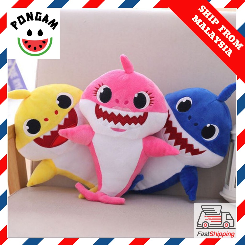 🔥Hot Selling🔥 32CM Soft Dolls Baby Cartoon Shark Toys with Singing ...