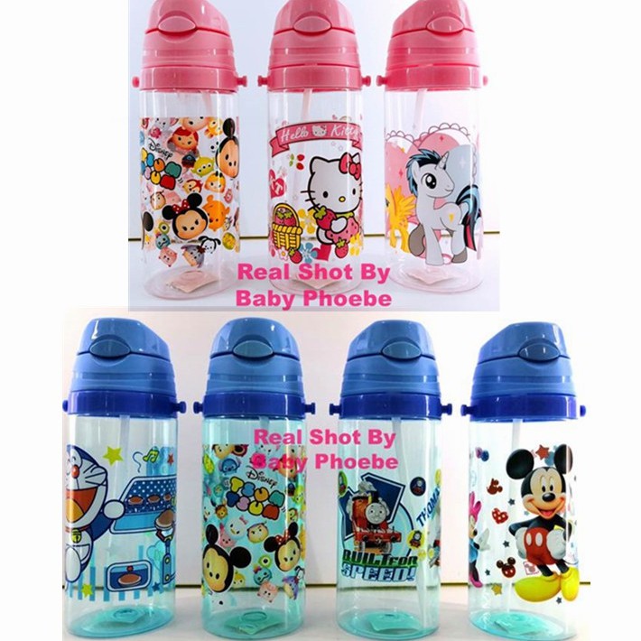 Disney Tsum Tsum/Mickey/Doraemon/Thomas & Friend Straw Bottle/Cup 500ml ...