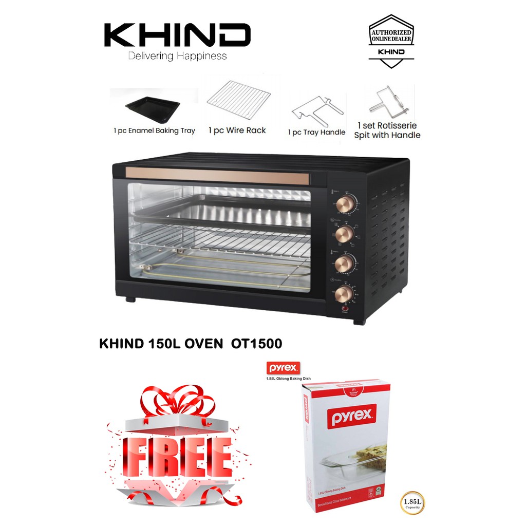 Khind Electric Oven Rotisserie, Convection Function (150L) OT1500