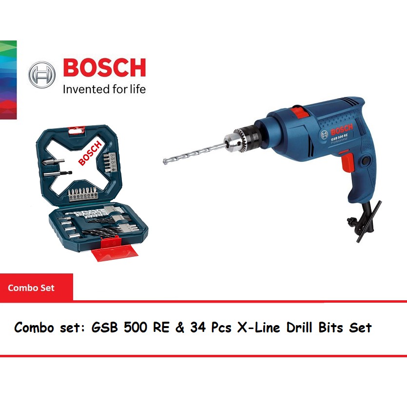 Bosch Gsb 500 Re Impact Drill 06011a01l0 Bosch X Line Classic