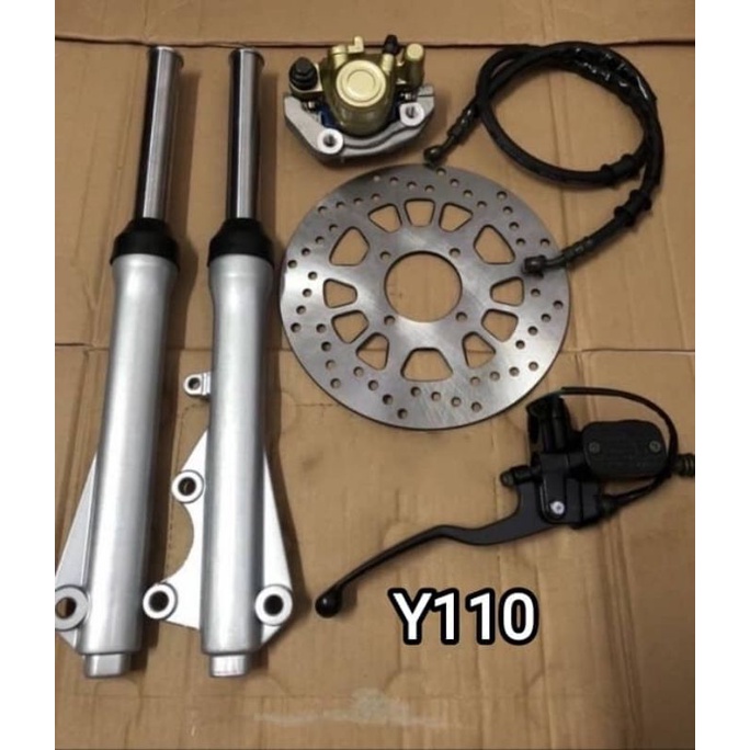Yamaha Y110 SS y110ss sstwo ss2 front fork set ABSORBER depan disc pump caliper pump brake hose