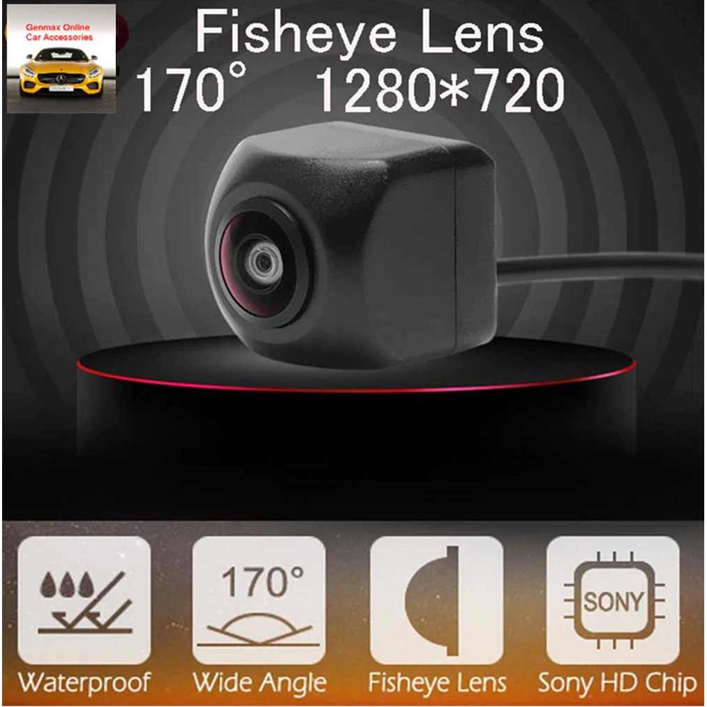 Reverse camera Fisheye Lens Mini 1080P Starlight Night Vision Car Rear