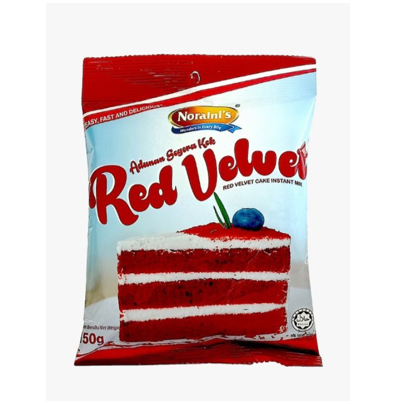 Noraini S Instant Mix Red Velvet Cake Tepung Kek Segera Red Velvet 150gm Shopee Malaysia