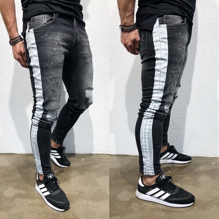 striped jeans mens skinny