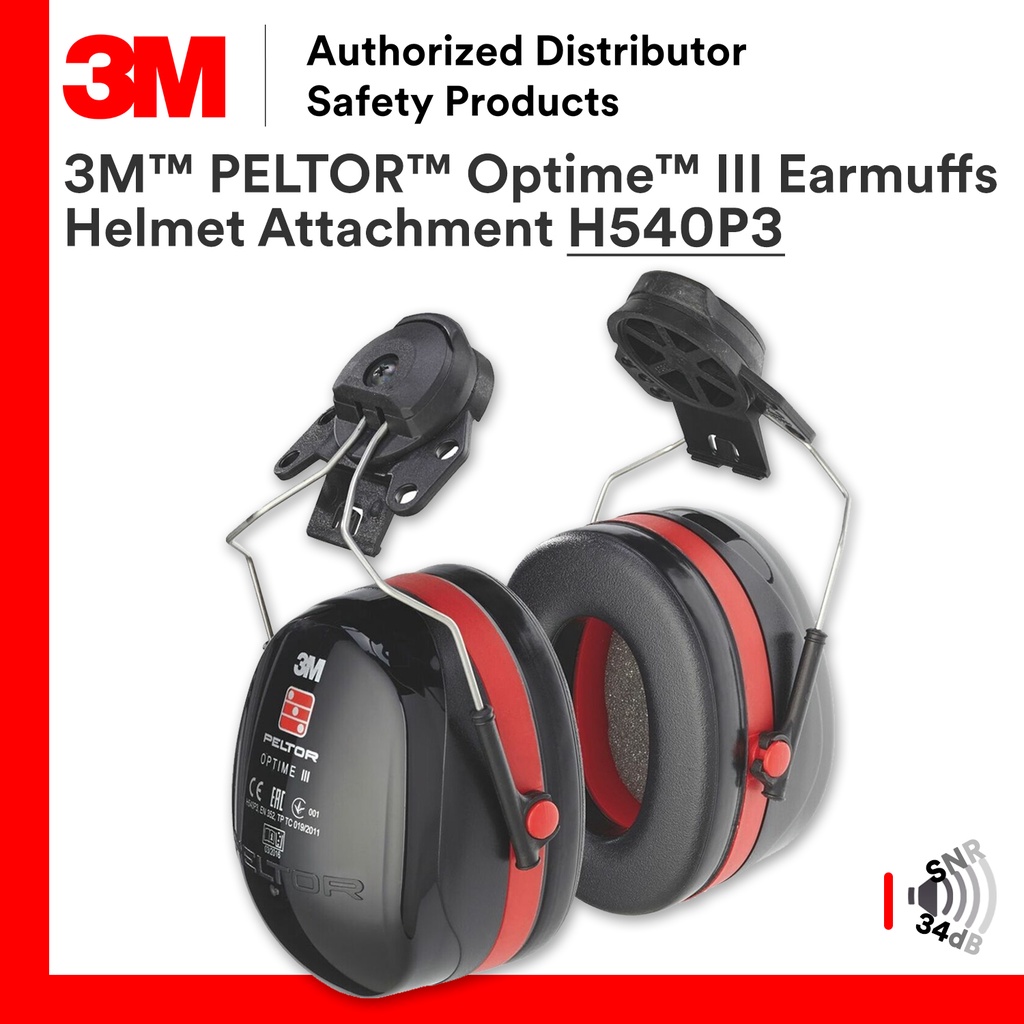 3M H540P3E Peltor Optime Earmuff / DOSH SIRIM / H10P3E Replacement / SNR 34dB / Short Brim