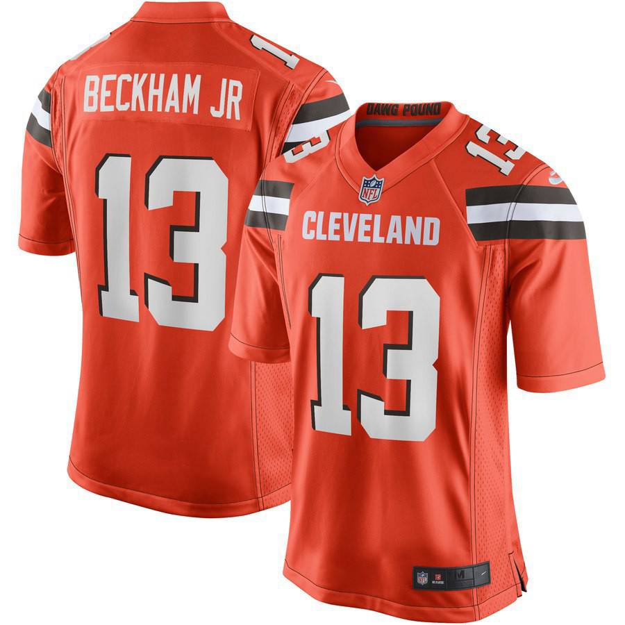 Odell Beckham Jr Cleveland Browns Signed Nike Orange Game