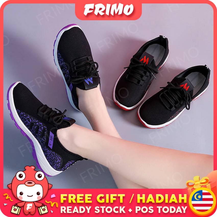 READY STOCK?FRIMO Snole Women's Sneaker Sports Flat Shoes Kasut Sukan Wanita Walking Running Girl Lawa Gift ks04133