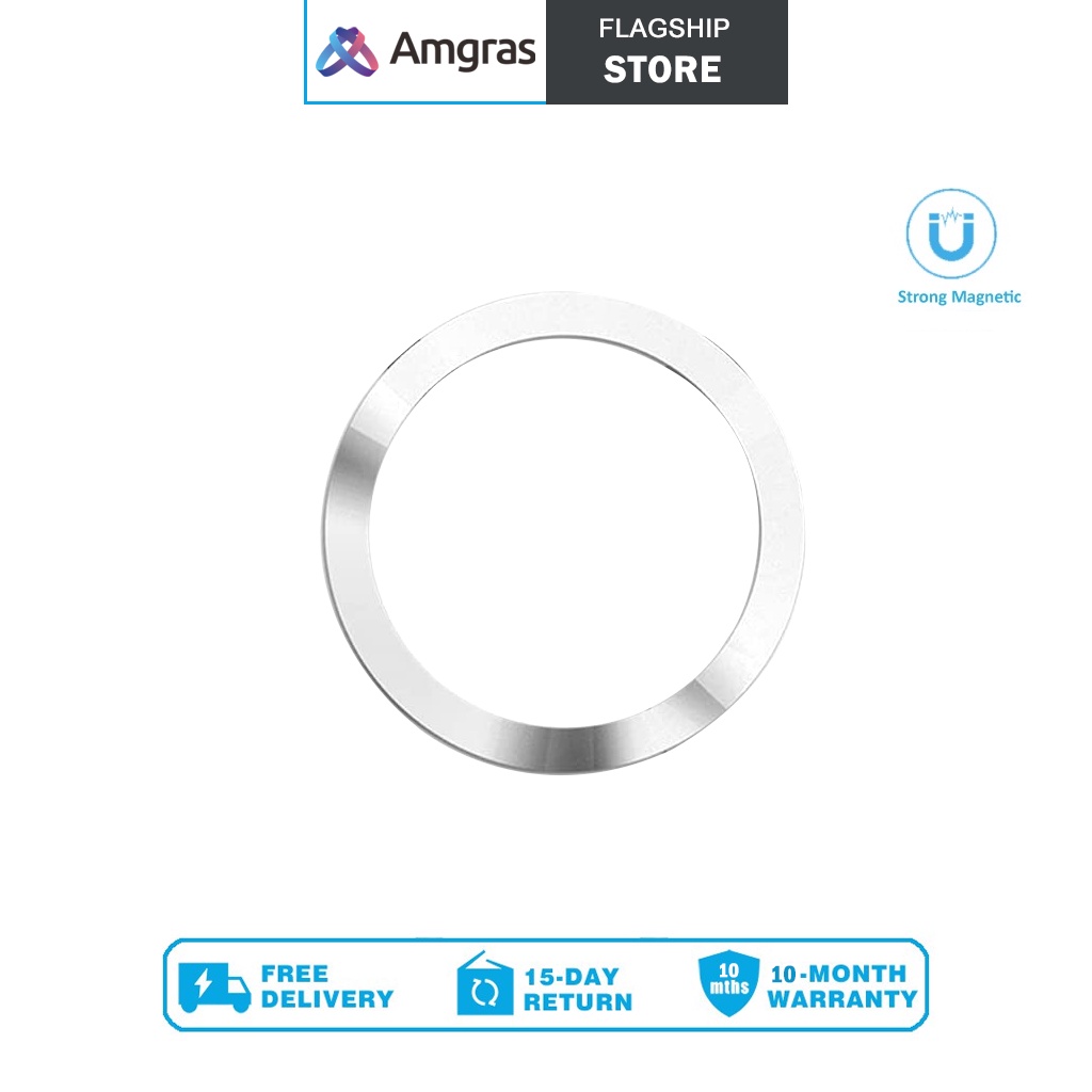 Amgras Universal Wireless Powerbank Rings Metal Rings Magnetic Wireless Charging Conversion Accessories