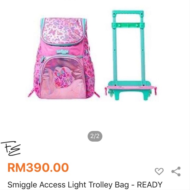 smiggle trolley school bag