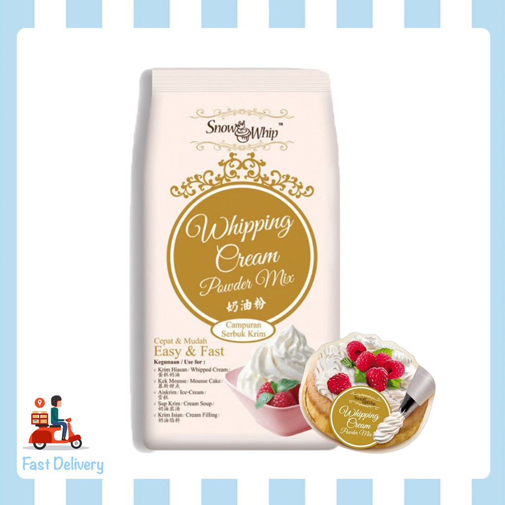 Snow Whip Whipping Cream Powder Mix Campuran Serbuk Krim Halal 500gm