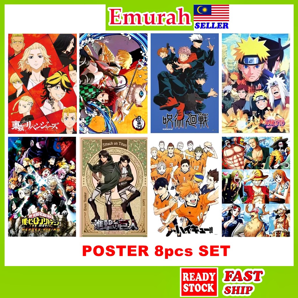 anime poster - Prices and Promotions - Feb 2023 | Shopee Malaysia