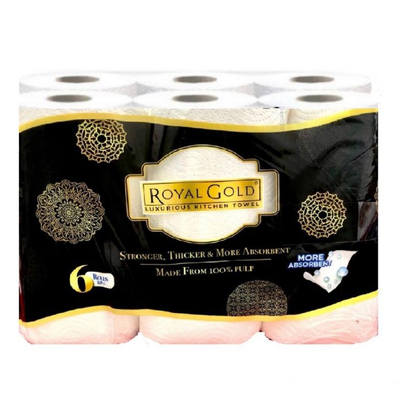 Royal Gold Kitchen Towel 60 sheets 6 rolls pack Shopee Malaysia