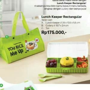 lunch keeper set with bag tupperware