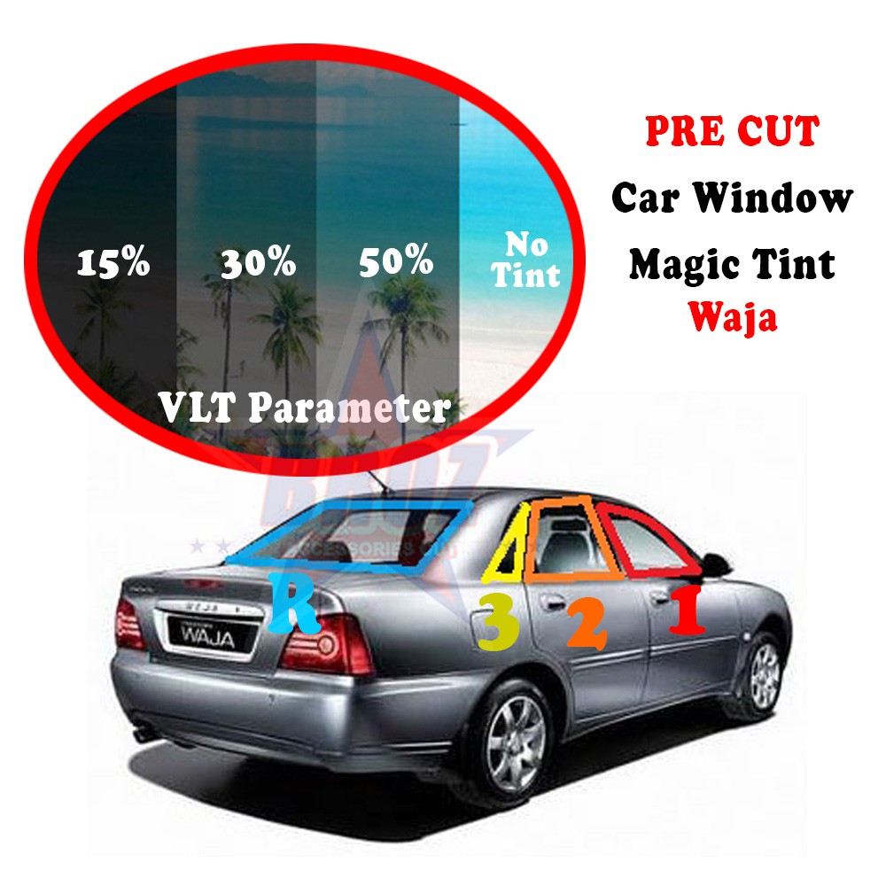 Precut Car Window Magic Tinted Glass Solar Film Waja Shopee Malaysia