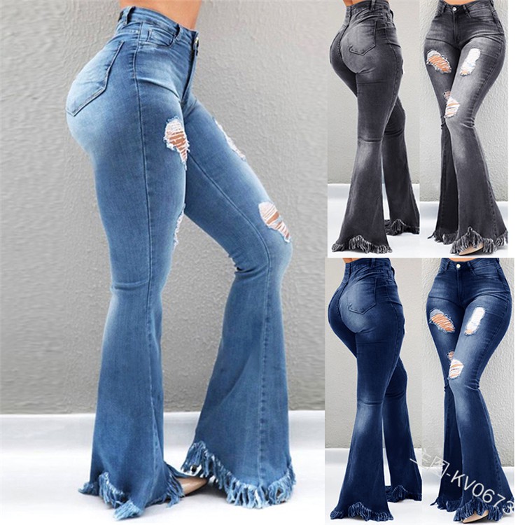 high waisted cowboy jeans