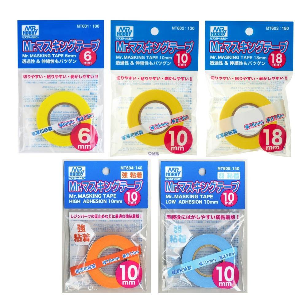 Mr Hobby MT601 MT602 MT603 - Masking Tape - 6mm 10mm 18mm - Mr Masking Tape  - Airbursh - Paint - GSI Creos | Shopee Malaysia