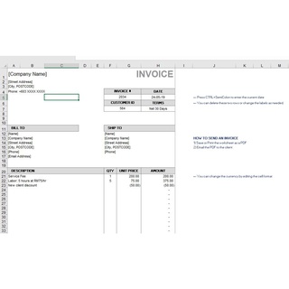 [#04] Microsoft Excel Billing Invoice With Shipping Involved / Contoh ...