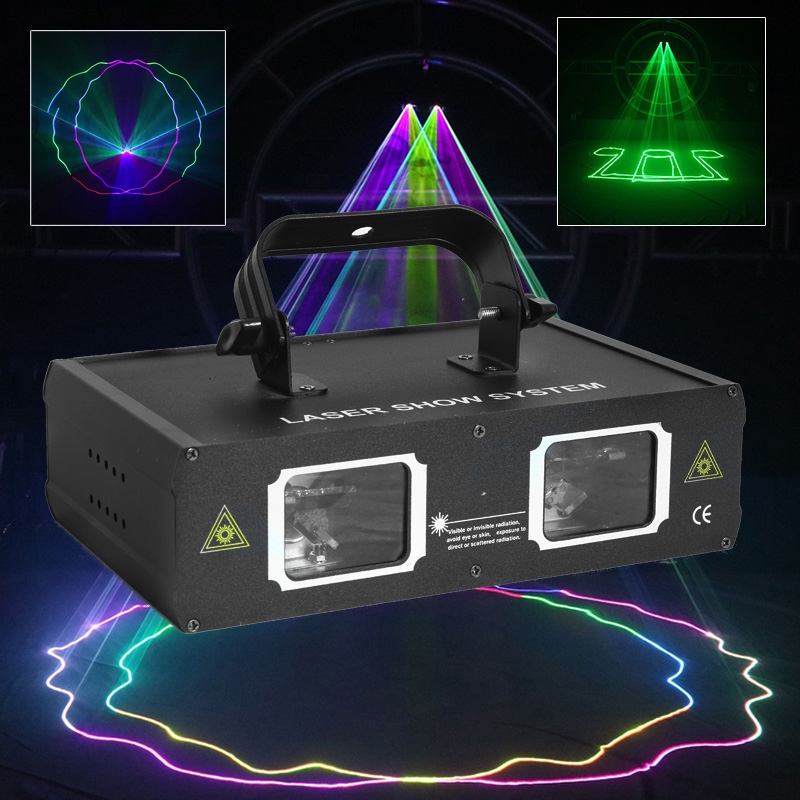 DMX512 Stage Lighting Two Lens RGB Full Color Line Scanner Pro Animation  Laser Light Effect Disco DJ Bar Light Projector | Shopee Malaysia