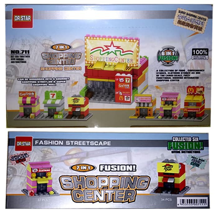 DrStar Surprise Egg Shopping Center Shop Building Set of 6