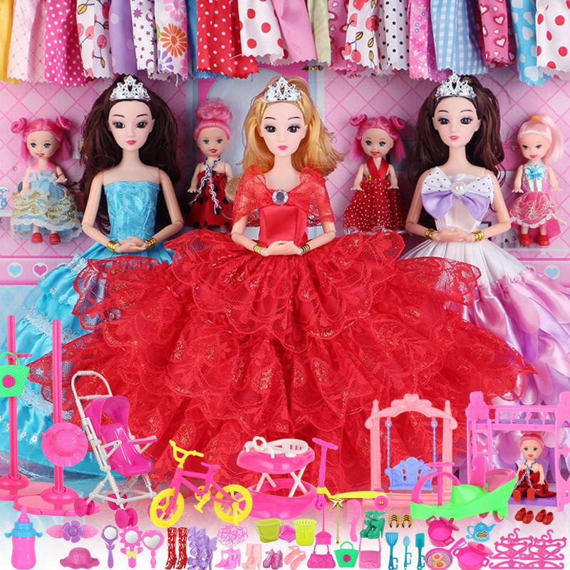 Barbie Set Kotak Hadiah Besar Puteri Gadis Berdandan Pakaian Anak Patung Hadiah Ulang Tahun Rumah Boneka Shopee Malaysia