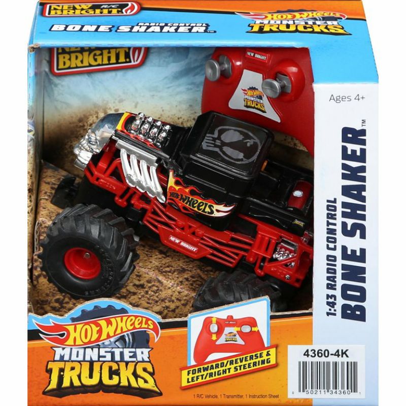 Rc New Bright 1 43 Scale Remote Controlled Monster Truck Hot Wheels 2 4ghz Assorted Shopee