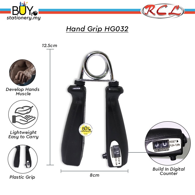 RCL Hand Grip Spring Exercise Gear HG012/HG022/HG032 - ( 2s/Card) Senaman Tangan Gym Muscle Gripper Arm Strengthener