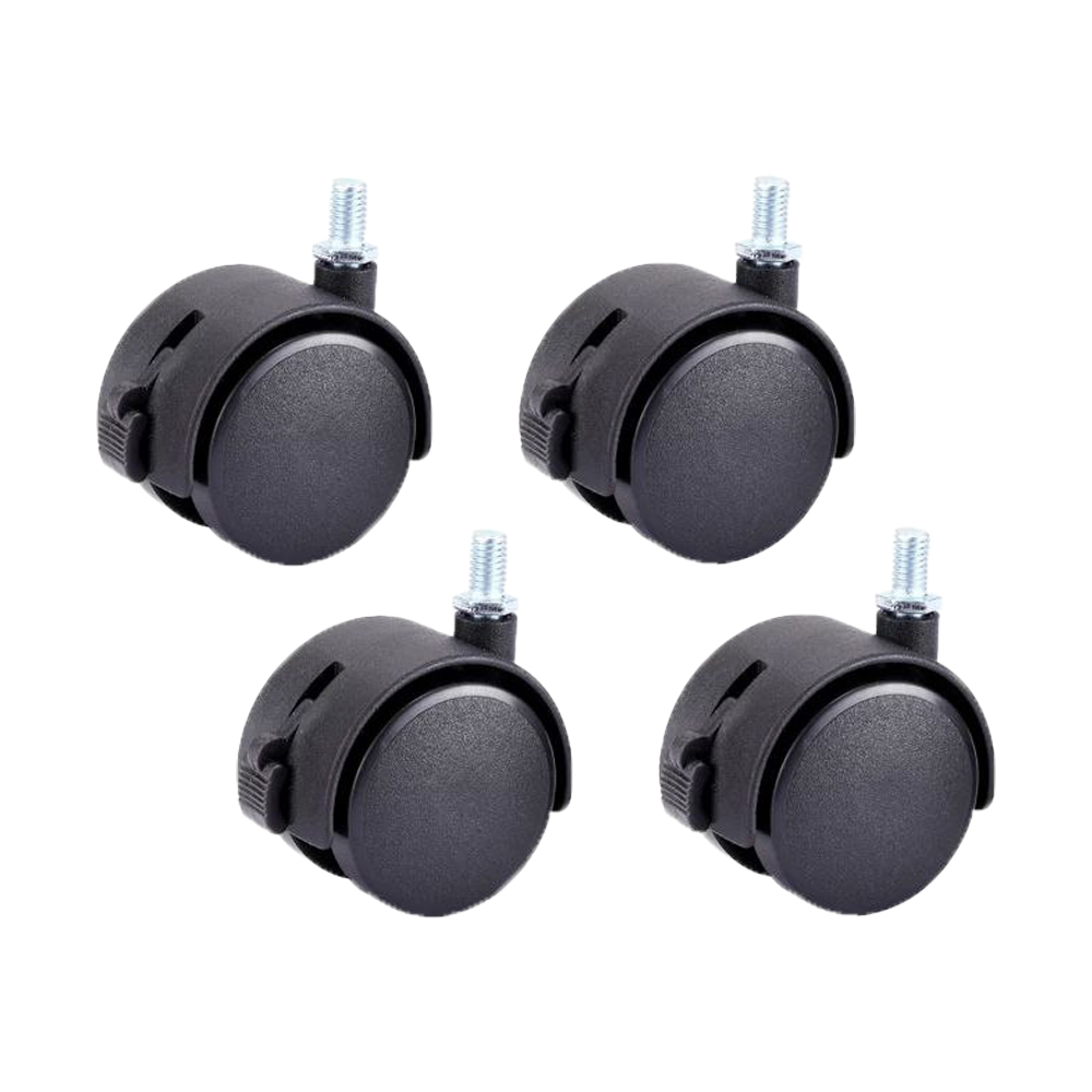 Color : with Brake CHENTAOMAYAN Accessories 4pcs Universal Swivel Castor with Brake Furniture Castor 3 PVC M12 Bolt Rolling Wheels Chair Trolley Replacement Repair Parts Home Office Chair 