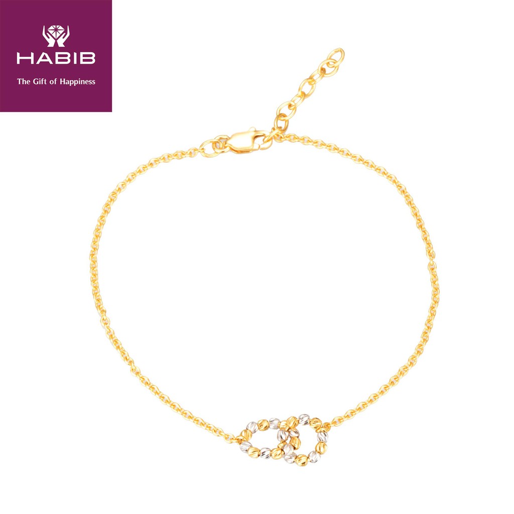 Habib Wpid White And Yellow Gold Bracelet 916 Gold 2 78g Shopee Malaysia