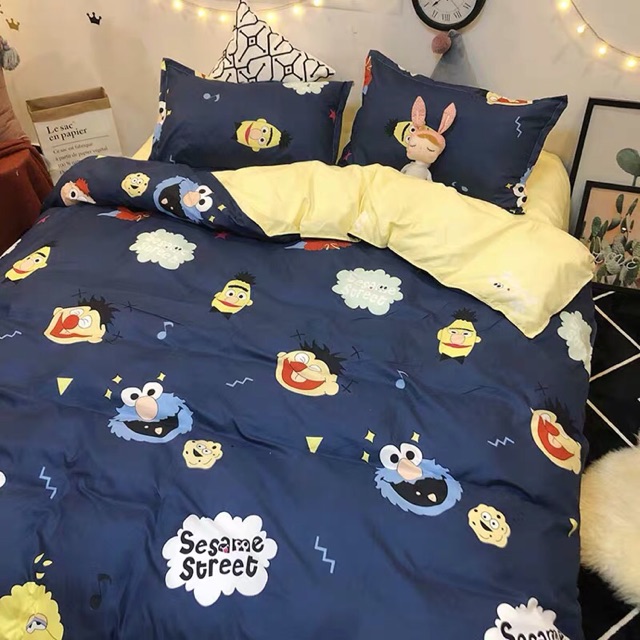 Blue Elmo Bedding Set Shopee Malaysia