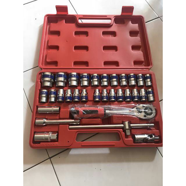 Spanar Box 32PCS 1/2" Ratchet Box Socket Set Box Set Spanner Set Wrench