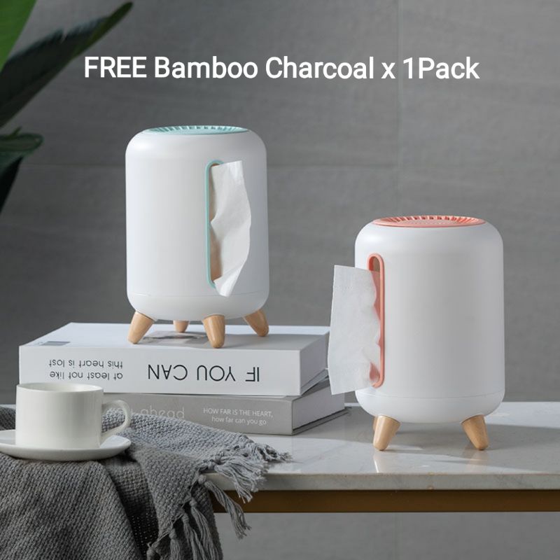 [Ready Stock] Tissue Box Tissue Holder Creative Deodorant Free Bamboo