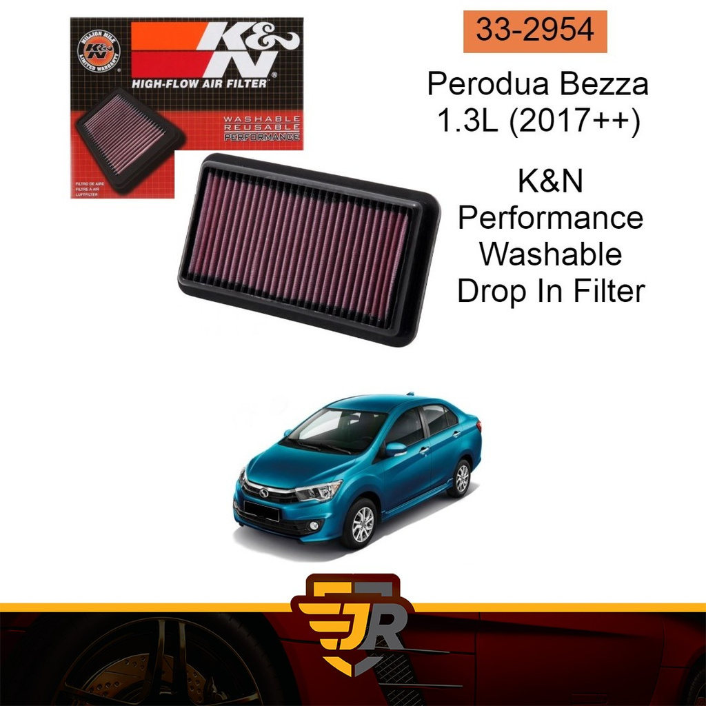 K N Performance Washable Drop In Air Filter Kn Af 33 2954 Perodua Bezza 1 3l 2017 Myvi 1 3l 2018 Shopee Malaysia