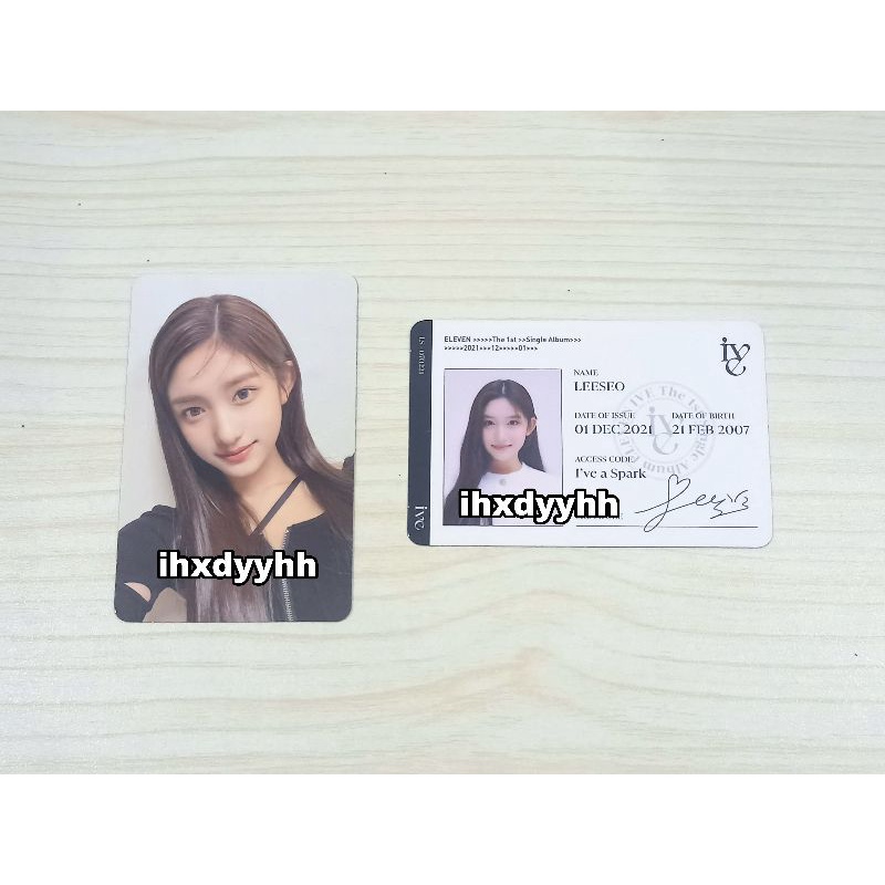 [OFFICIAL] IVE ELEVEN ALBUM PHOTOCARD/ID CARD (LEESEO) | Shopee Malaysia